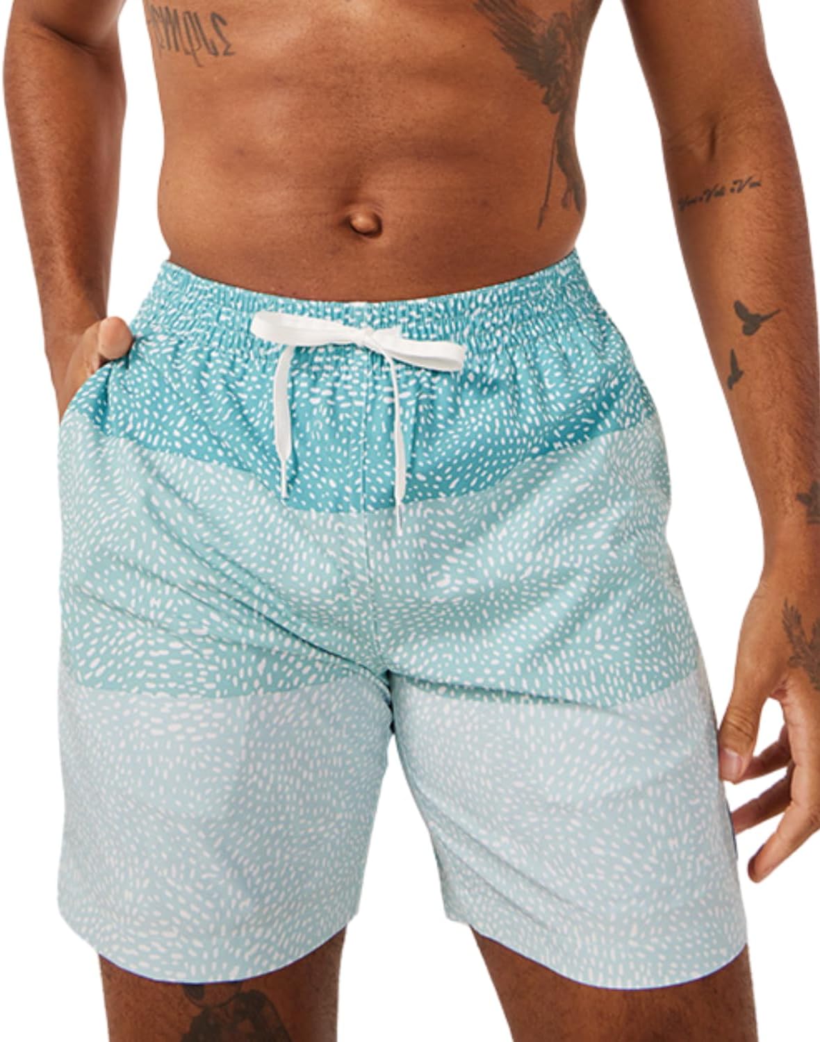 Men’s Quick Dry Stretch Swim Shorts Beach Trunks with Zipper Pockets - Picture 15 of 27
