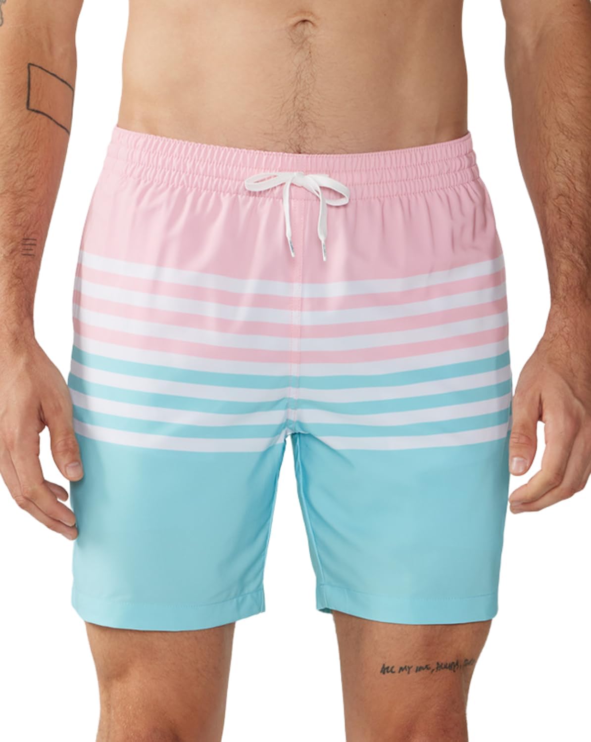Men’s Quick Dry Stretch Swim Shorts Beach Trunks with Zipper Pockets - Picture 18 of 27