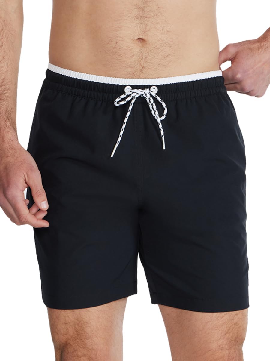 Men’s Quick Dry Stretch Swim Shorts Beach Trunks with Zipper Pockets - Picture 22 of 27