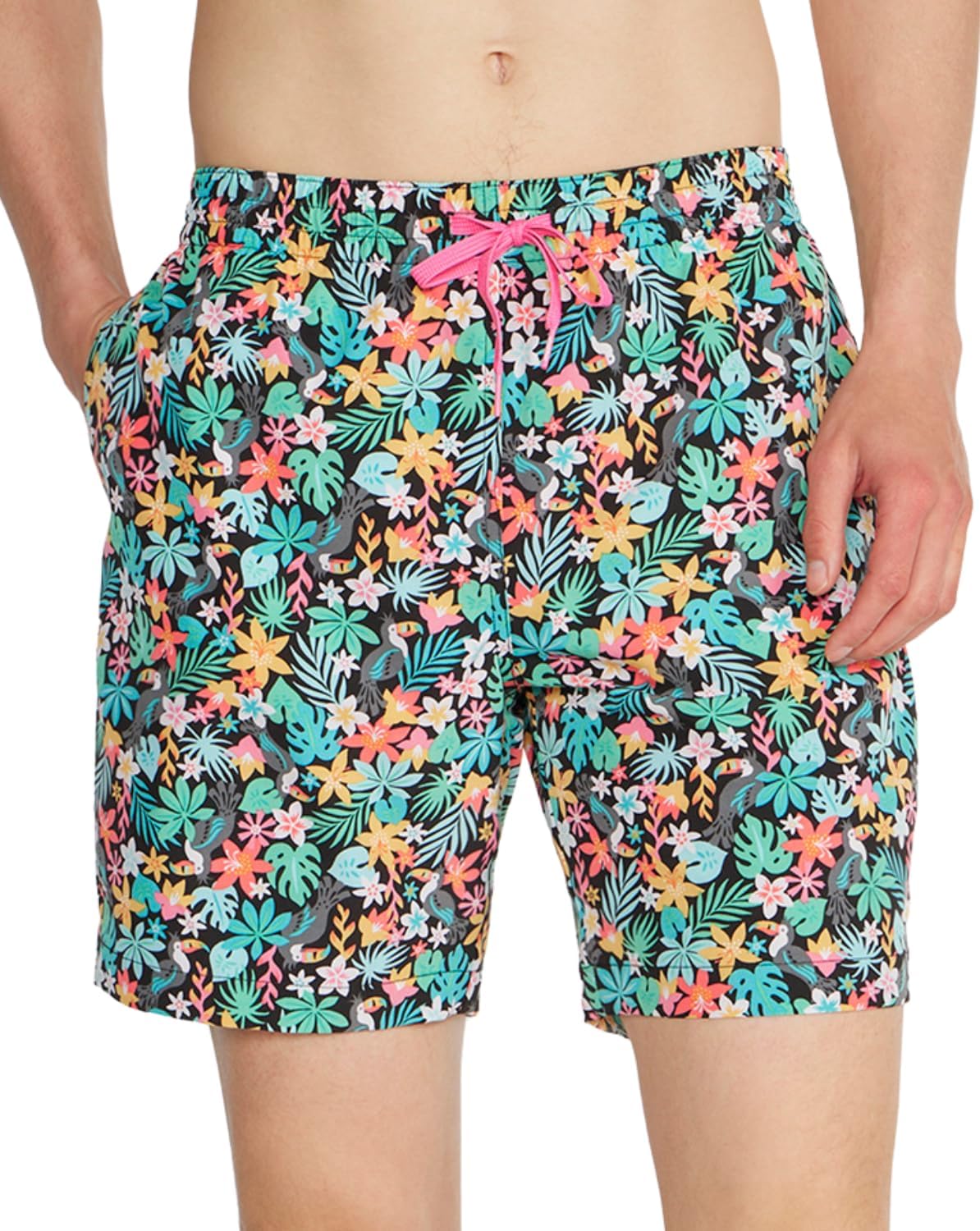 Men’s Quick Dry Stretch Swim Shorts Beach Trunks with Zipper Pockets - Picture 24 of 27