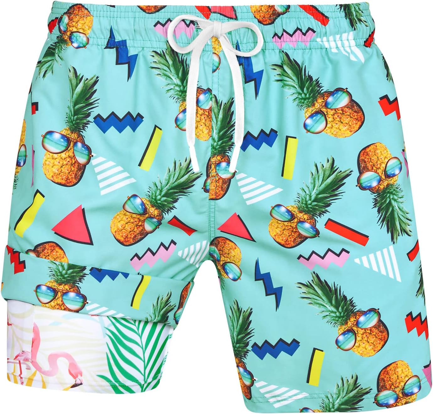Herren Schnelltrocknende Badehose Wasserdicht mit Kompressionsfutter Strand Sport Shorts - Bild 15 von 31