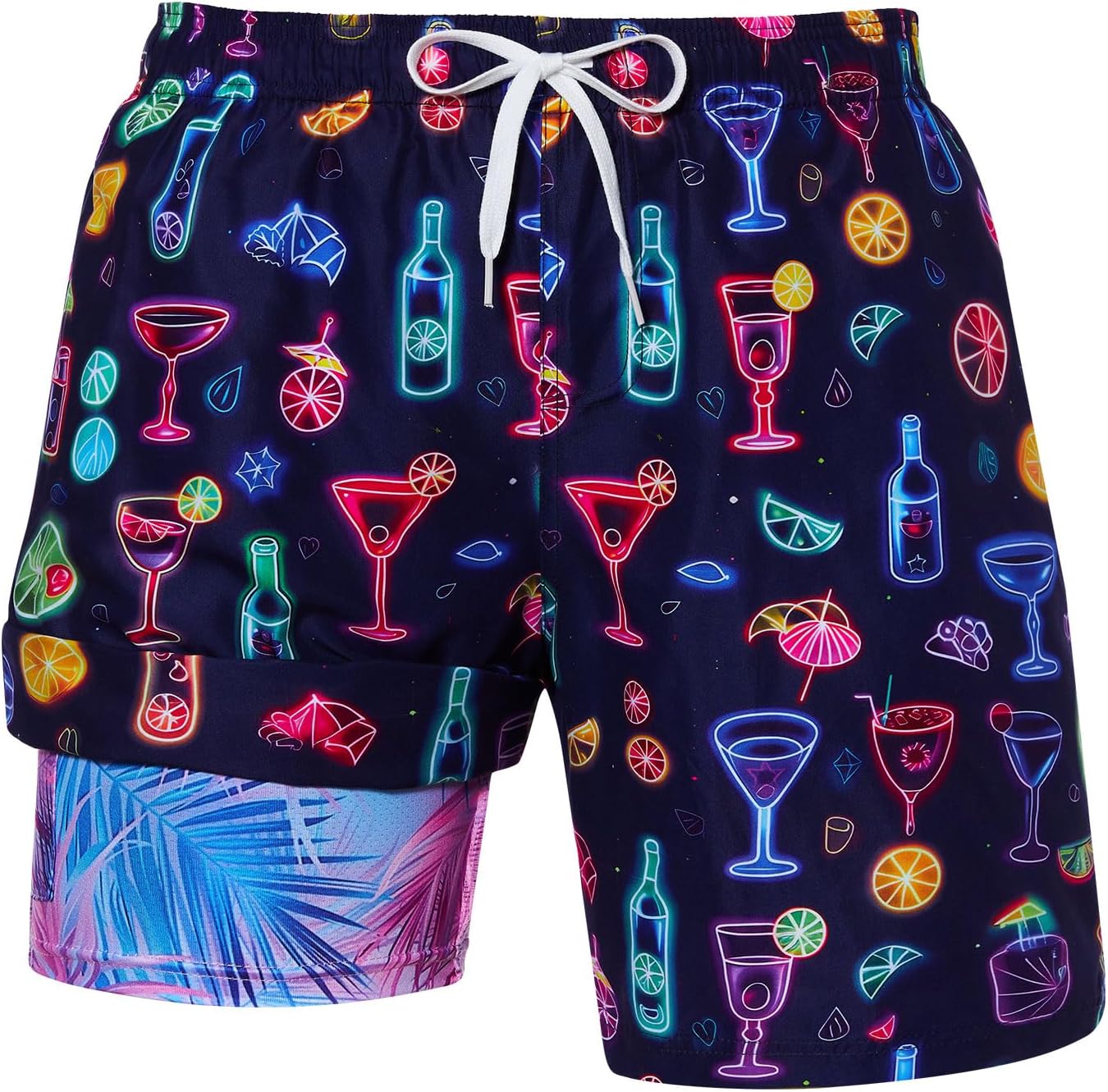 Herren Schnelltrocknende Badehose Wasserdicht mit Kompressionsfutter Strand Sport Shorts - Bild 16 von 31