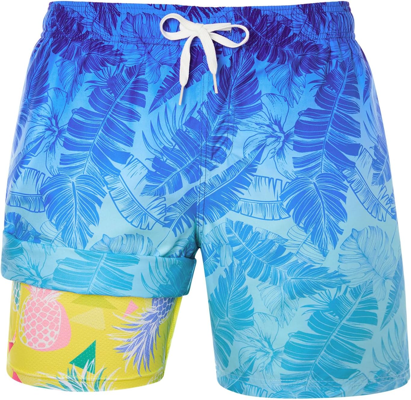 Herren Schnelltrocknende Badehose Wasserdicht mit Kompressionsfutter Strand Sport Shorts - Bild 18 von 31