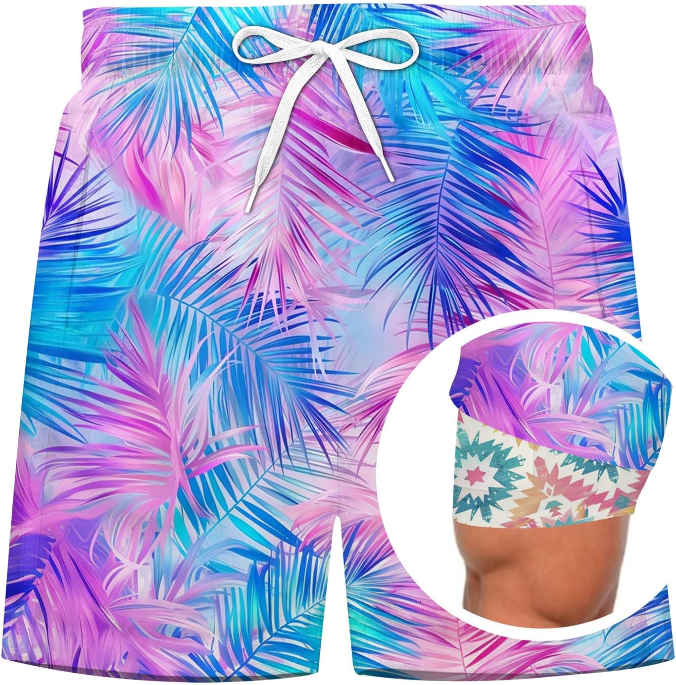 Herren Schnelltrocknende Badehose Wasserdicht mit Kompressionsfutter Strand Sport Shorts - Bild 19 von 31