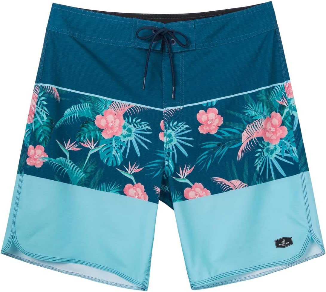 Men's 4-Way Stretch Quick Dry Board Shorts Swim Trunks Beachwear No Mesh - Bild 15 von 44