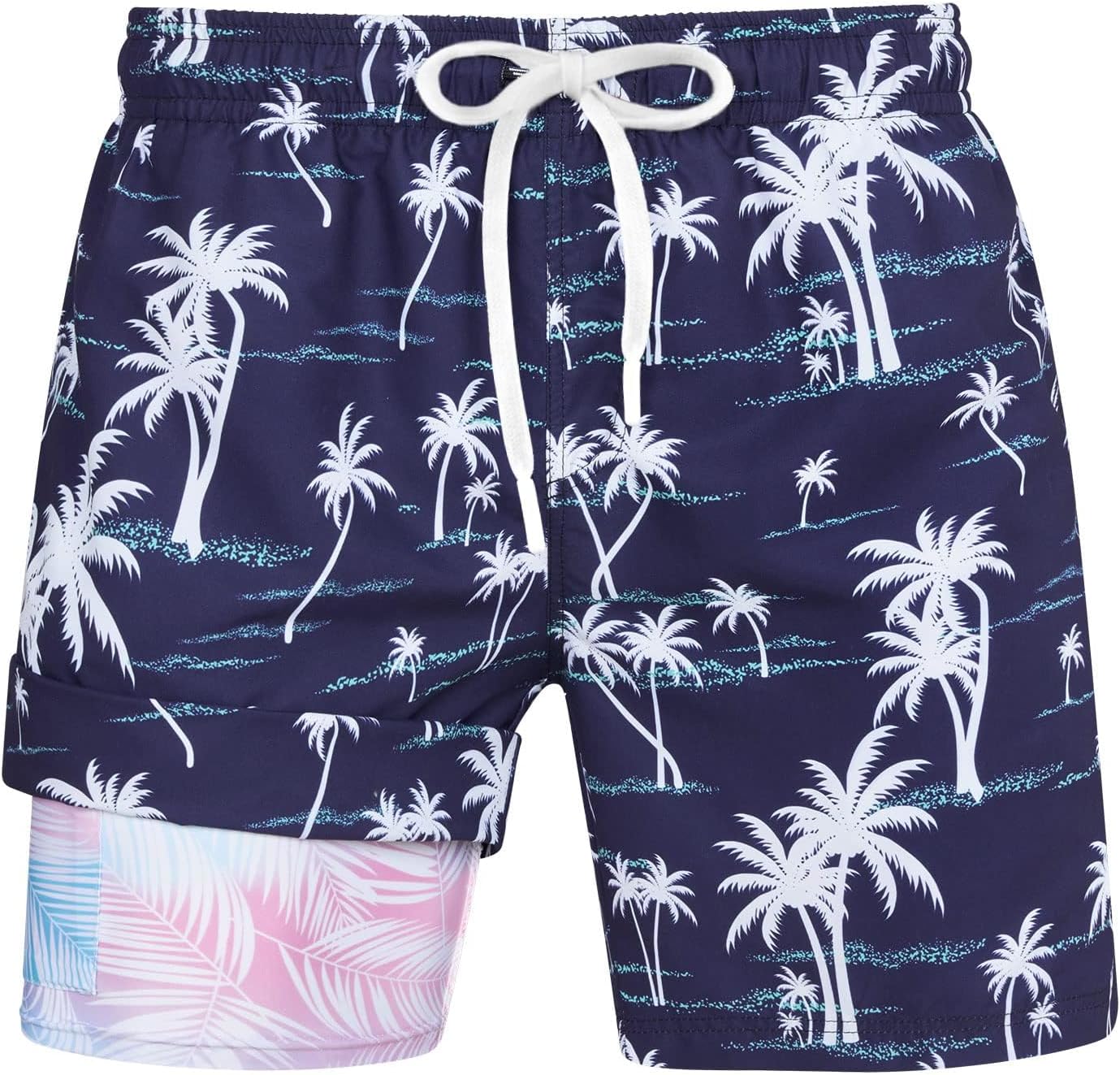 Herren Schnelltrocknende Badehose Wasserdicht mit Kompressionsfutter Strand Sport Shorts - Bild 22 von 31