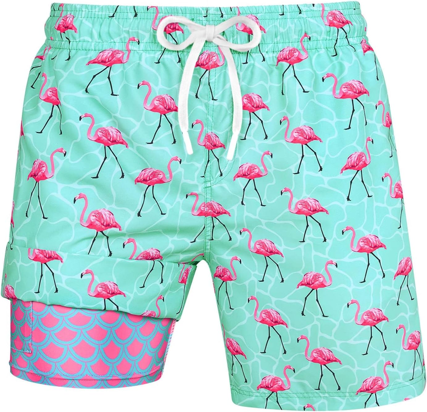 Herren Schnelltrocknende Badehose Wasserdicht mit Kompressionsfutter Strand Sport Shorts - Bild 24 von 31