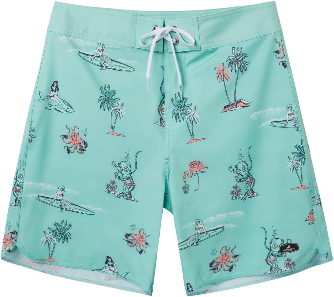 Men's 4-Way Stretch Quick Dry Board Shorts Swim Trunks Beachwear No Mesh - Bild 23 von 44