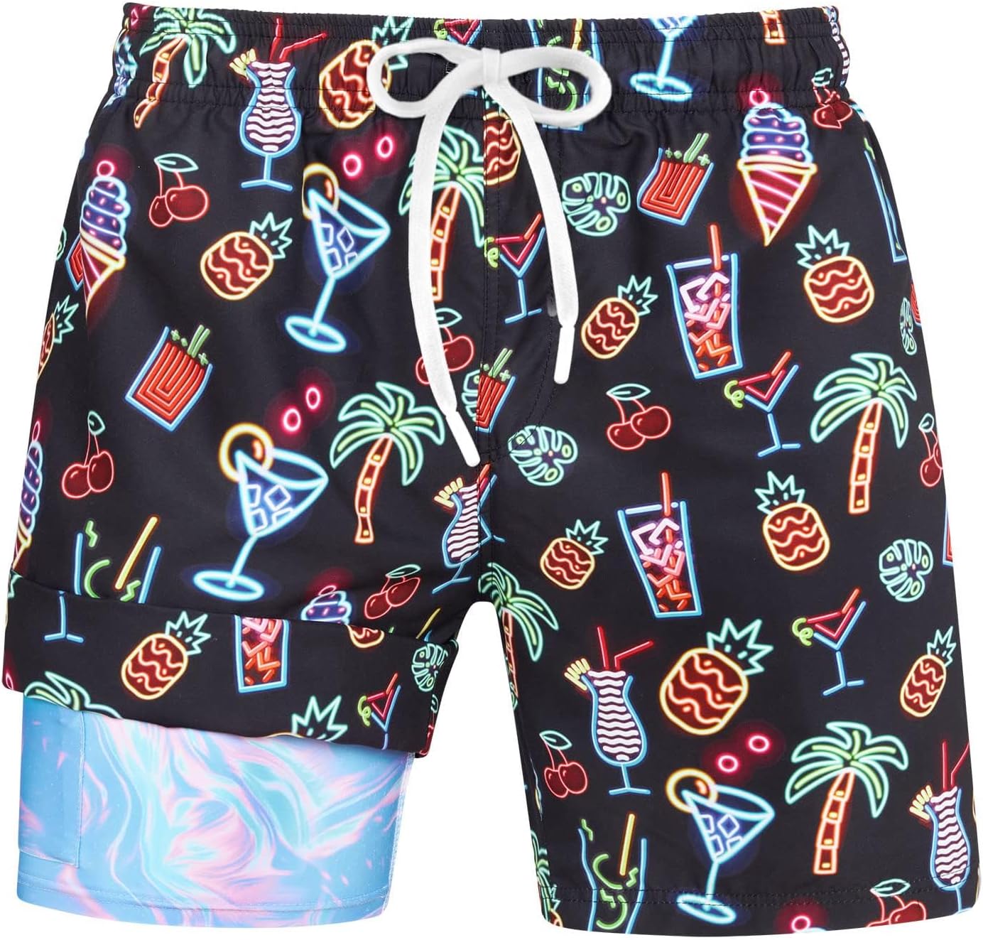 Herren Schnelltrocknende Badehose Wasserdicht mit Kompressionsfutter Strand Sport Shorts - Bild 31 von 31