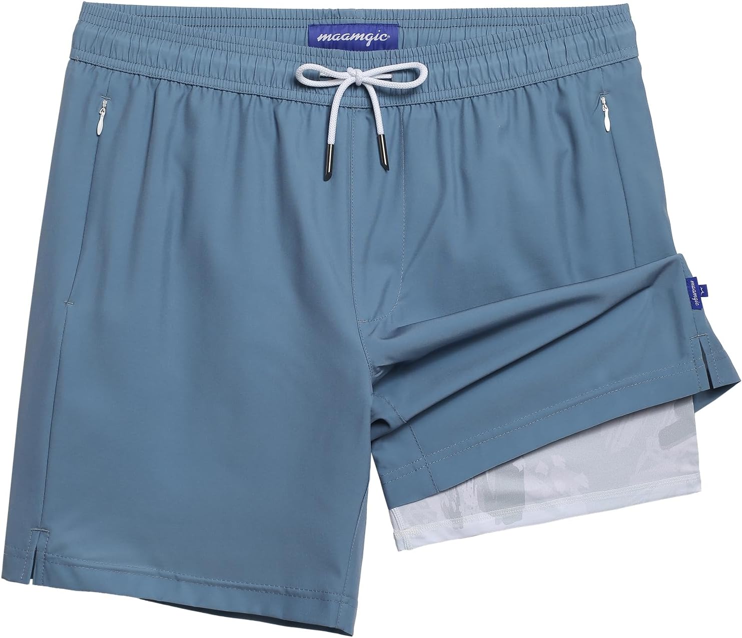 Mens Swim Trunks with Compression Liner Bathing Suit Quick Dry Swimming Trunks - Picture 18 of 18