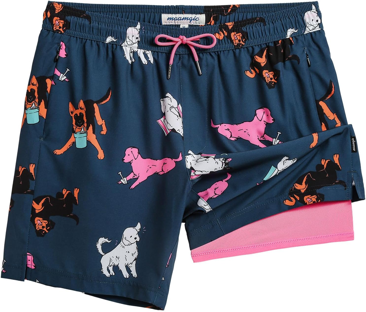 Herren Badehose mit Kompressionsfutter Boardshorts mit Taschen Badeanzug - Bild 15 von 37