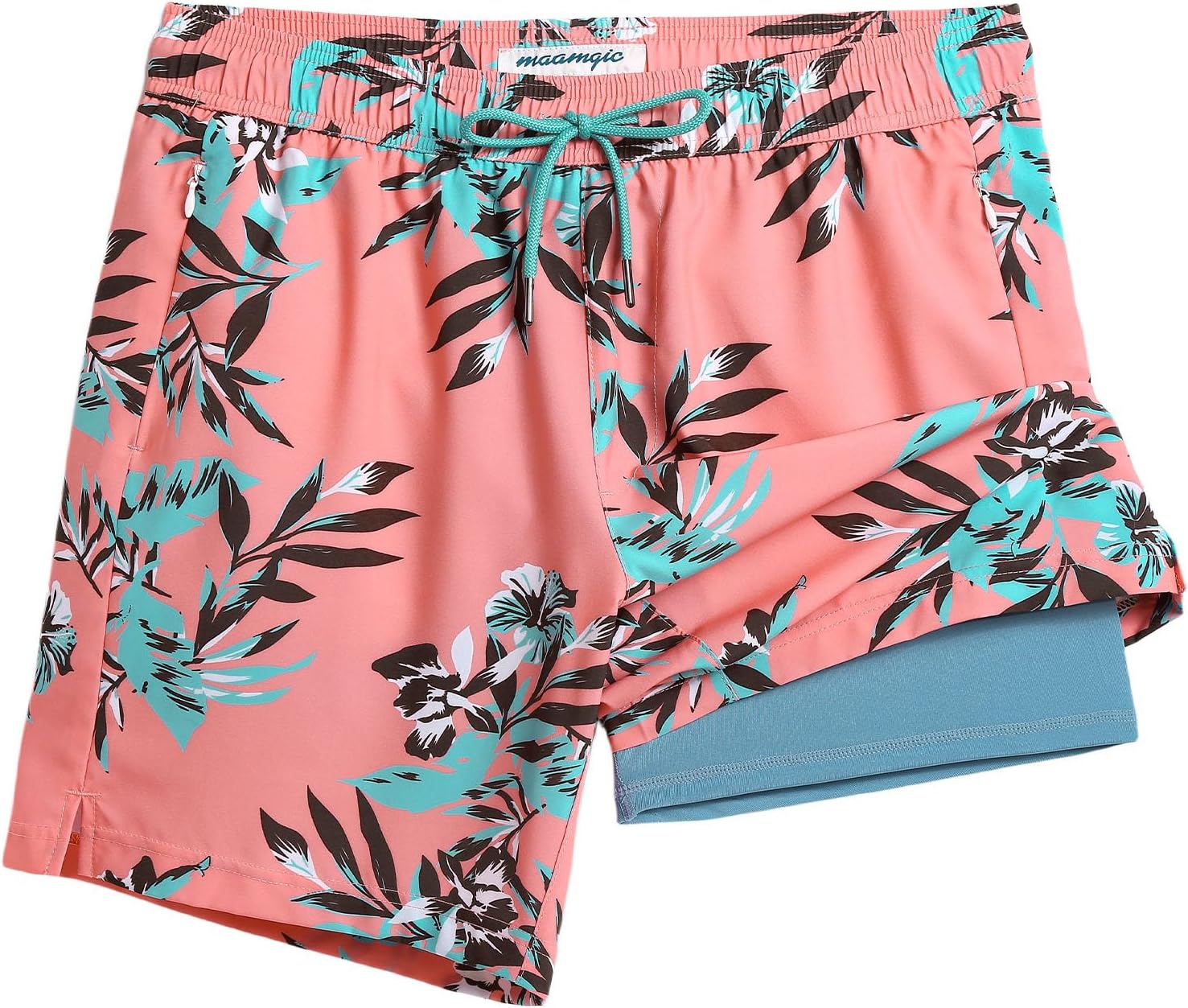 Herren Badehose mit Kompressionsfutter Boardshorts mit Taschen Badeanzug - Bild 16 von 37