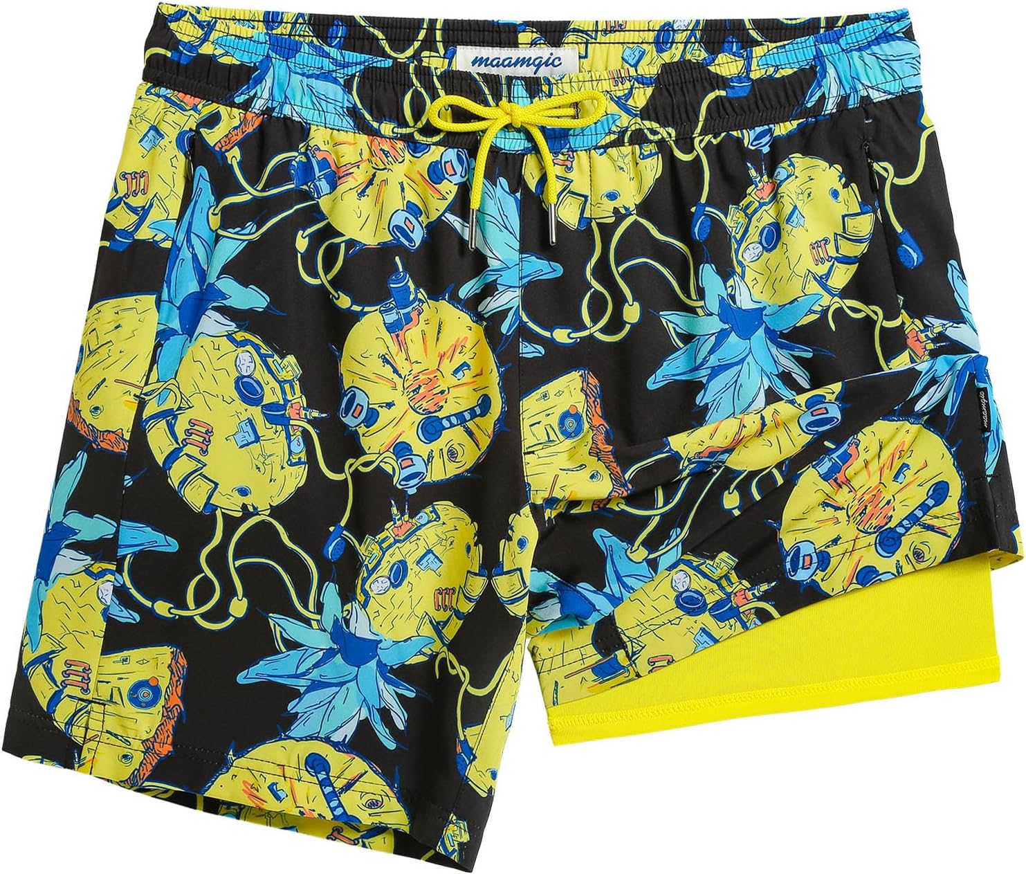 Herren Badehose mit Kompressionsfutter Boardshorts mit Taschen Badeanzug - Bild 20 von 37