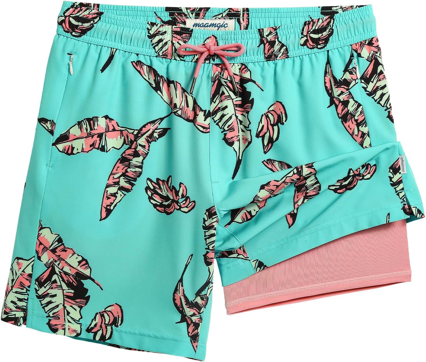 Herren Badehose mit Kompressionsfutter Boardshorts mit Taschen Badeanzug - Bild 21 von 37