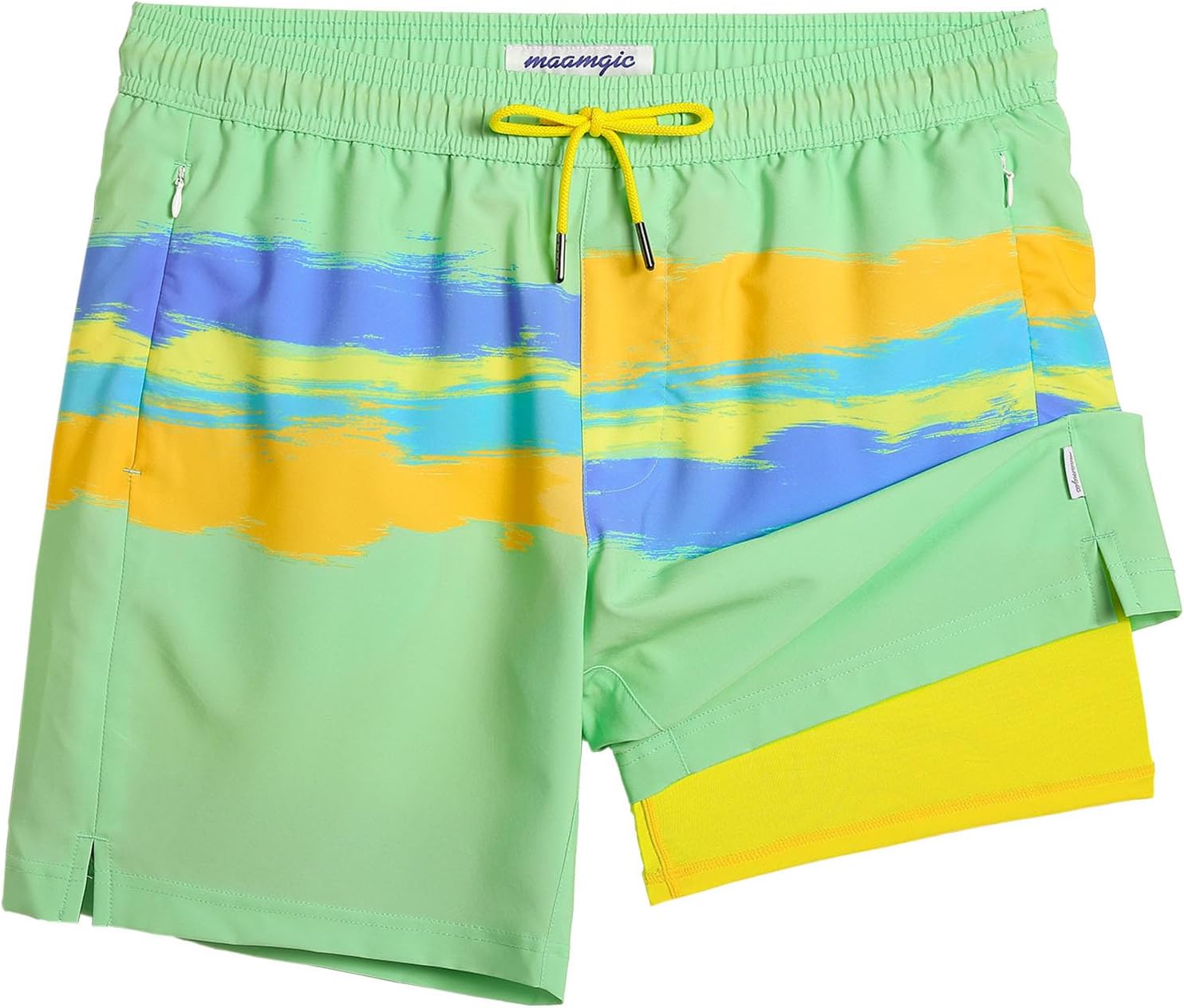Herren Badehose mit Kompressionsfutter Boardshorts mit Taschen Badeanzug - Bild 22 von 37