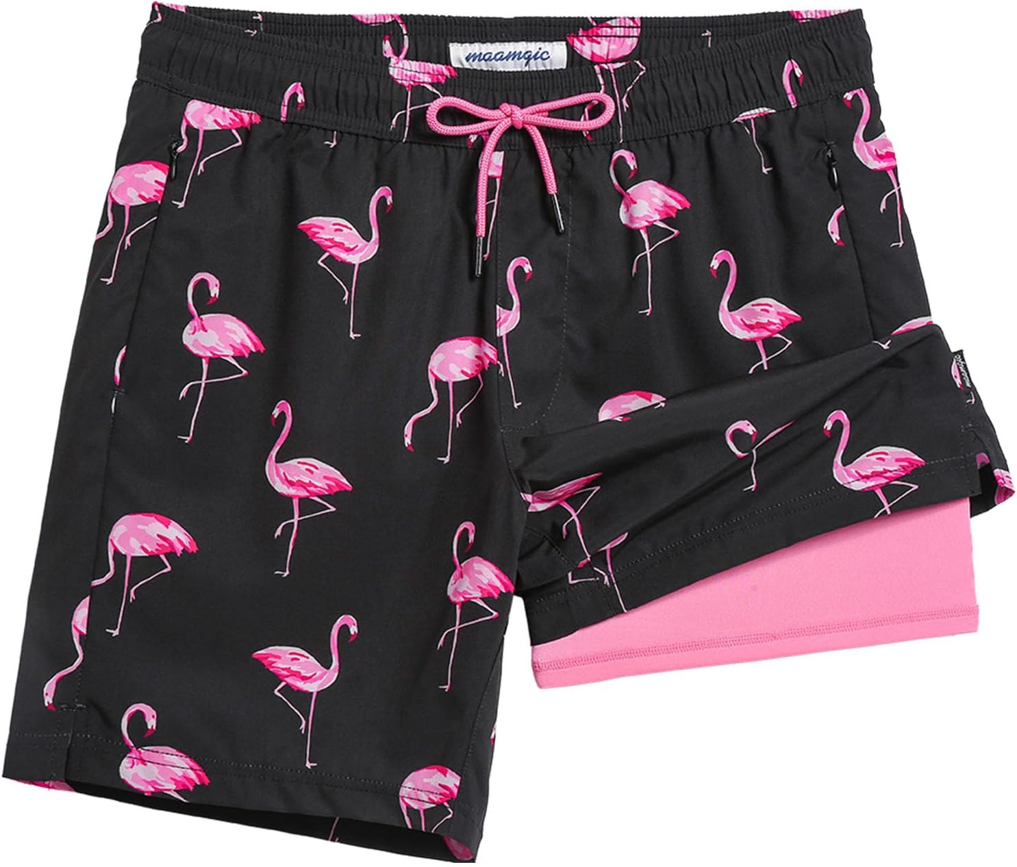 Herren Badehose mit Kompressionsfutter Boardshorts mit Taschen Badeanzug - Bild 23 von 37