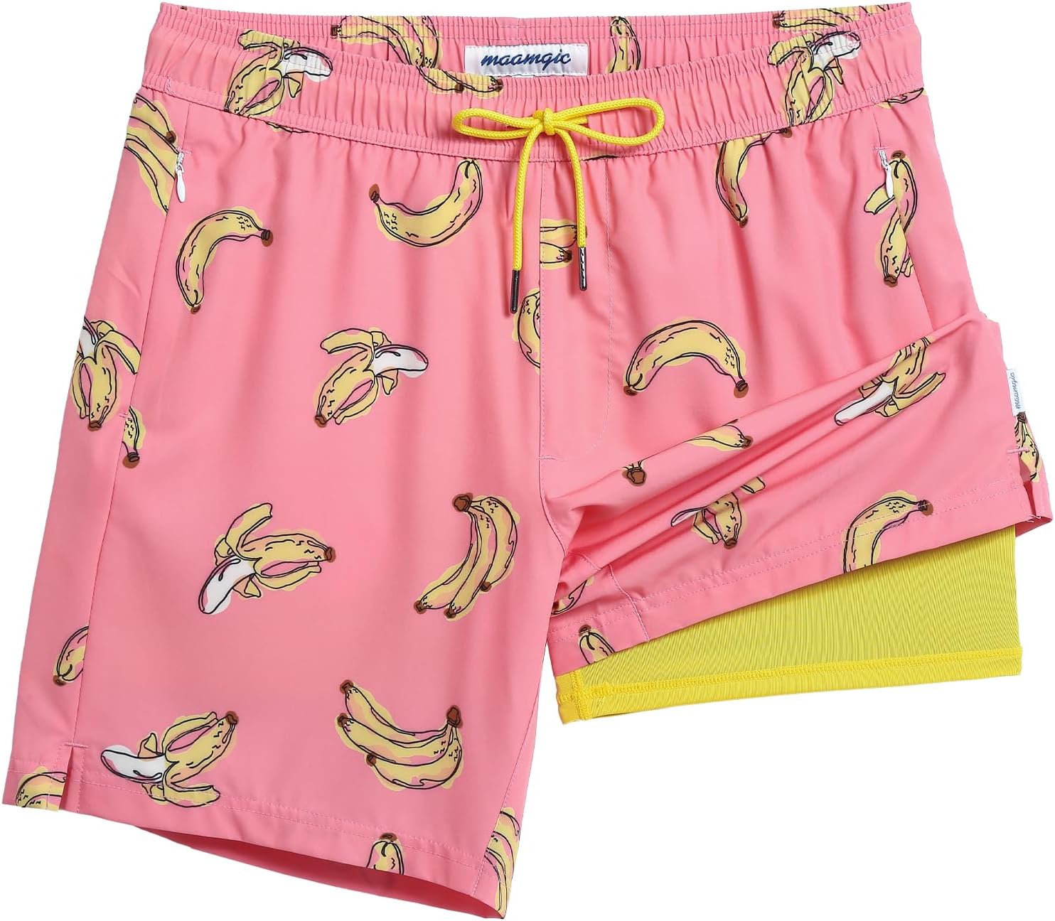 Herren Badehose mit Kompressionsfutter Boardshorts mit Taschen Badeanzug - Bild 25 von 37