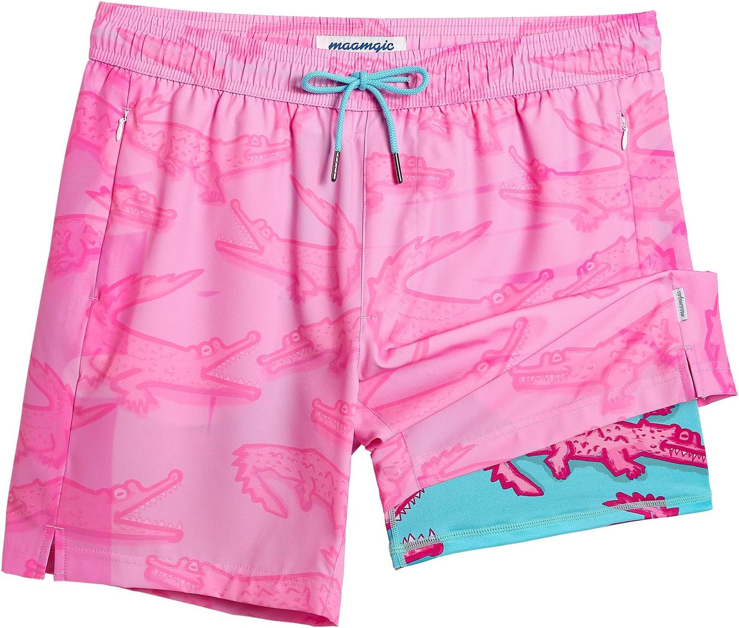 Herren Badehose mit Kompressionsfutter Boardshorts mit Taschen Badeanzug - Bild 26 von 37