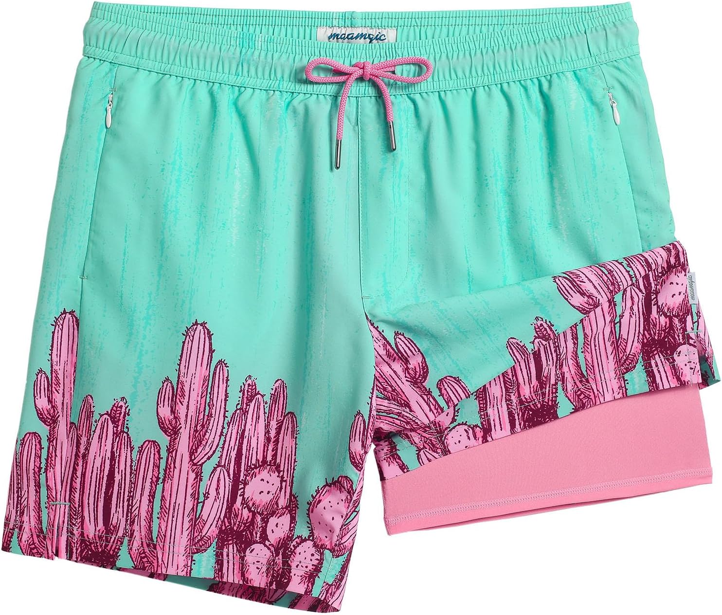 Herren Badehose mit Kompressionsfutter Boardshorts mit Taschen Badeanzug - Bild 27 von 37