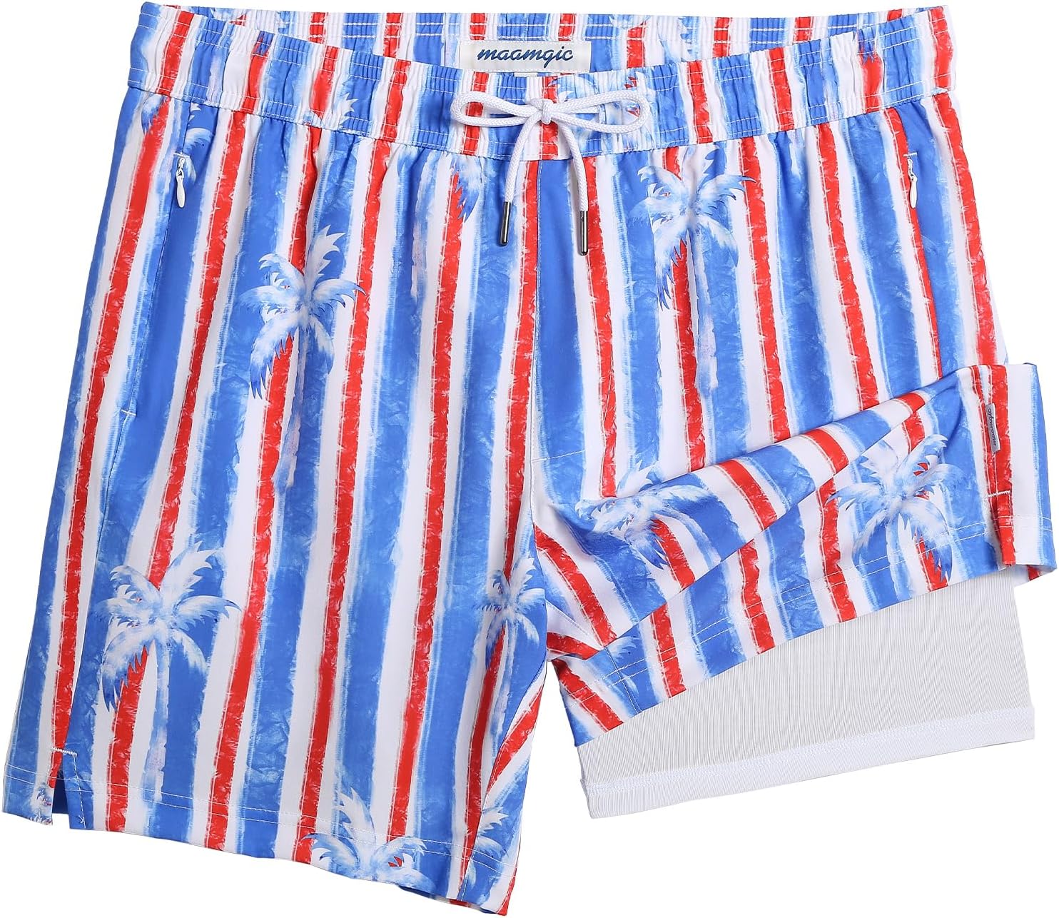 Herren Badehose mit Kompressionsfutter Boardshorts mit Taschen Badeanzug - Bild 33 von 37