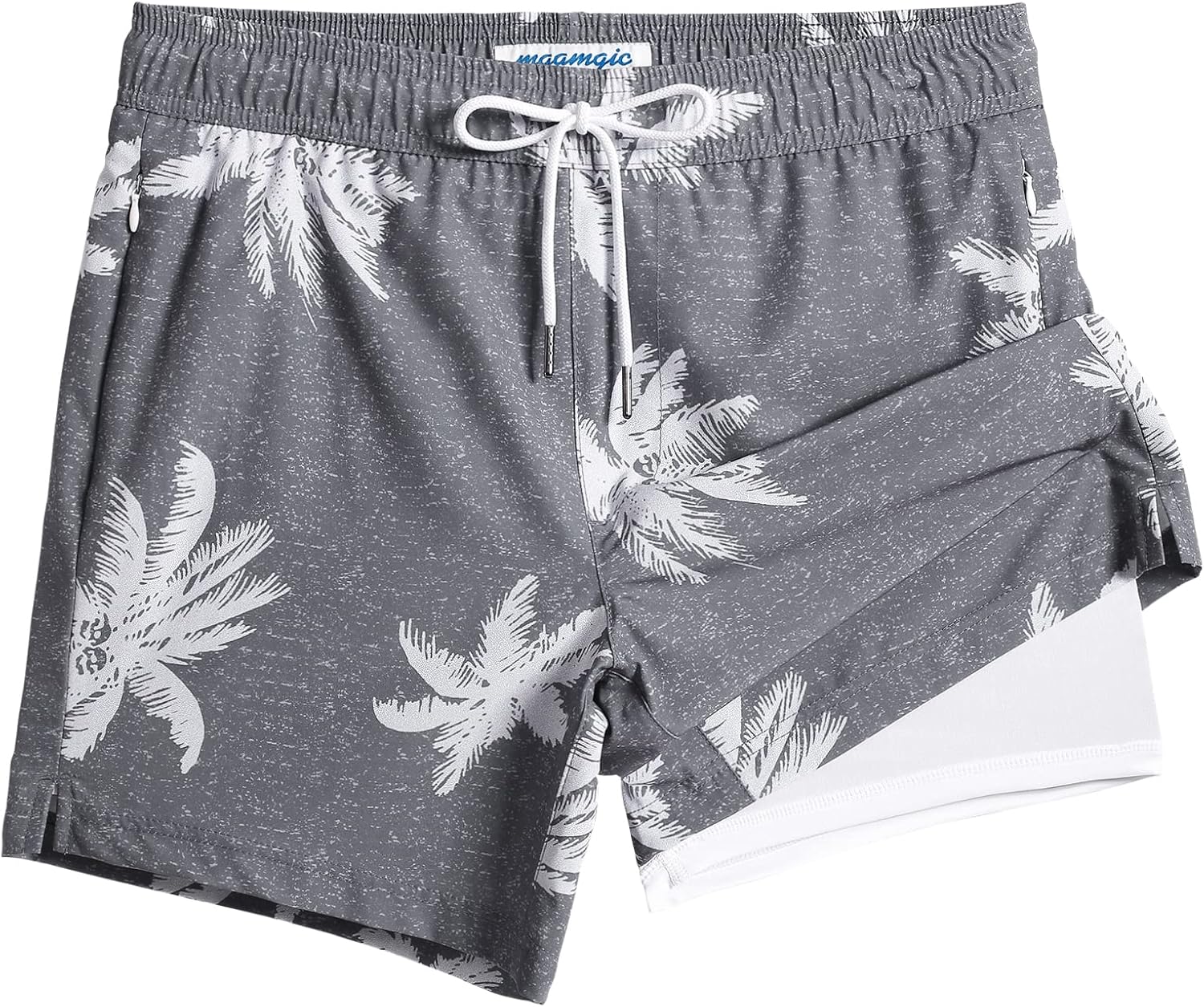 Herren Badehose schnelltrocknend scheuernd Kompressionsfutter Strandshorts mit Reißverschluss - Bild 14 von 53