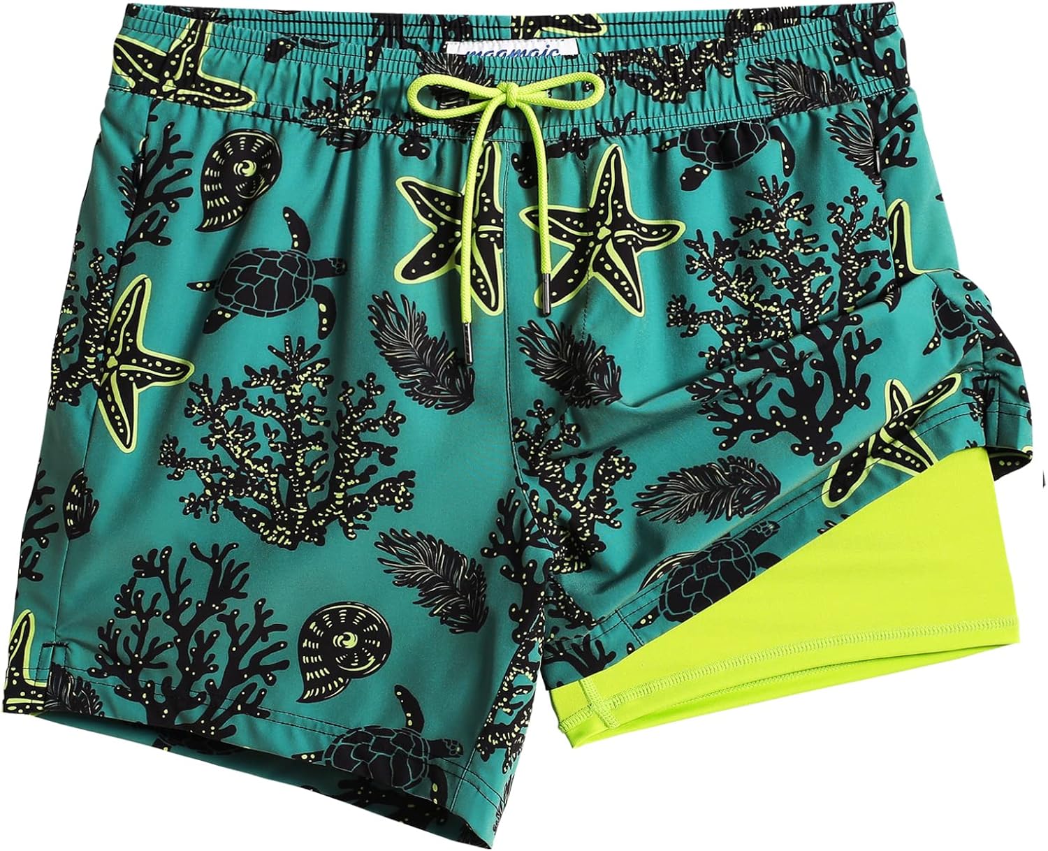 Herren Badehose schnelltrocknend scheuernd Kompressionsfutter Strandshorts mit Reißverschluss - Bild 15 von 53