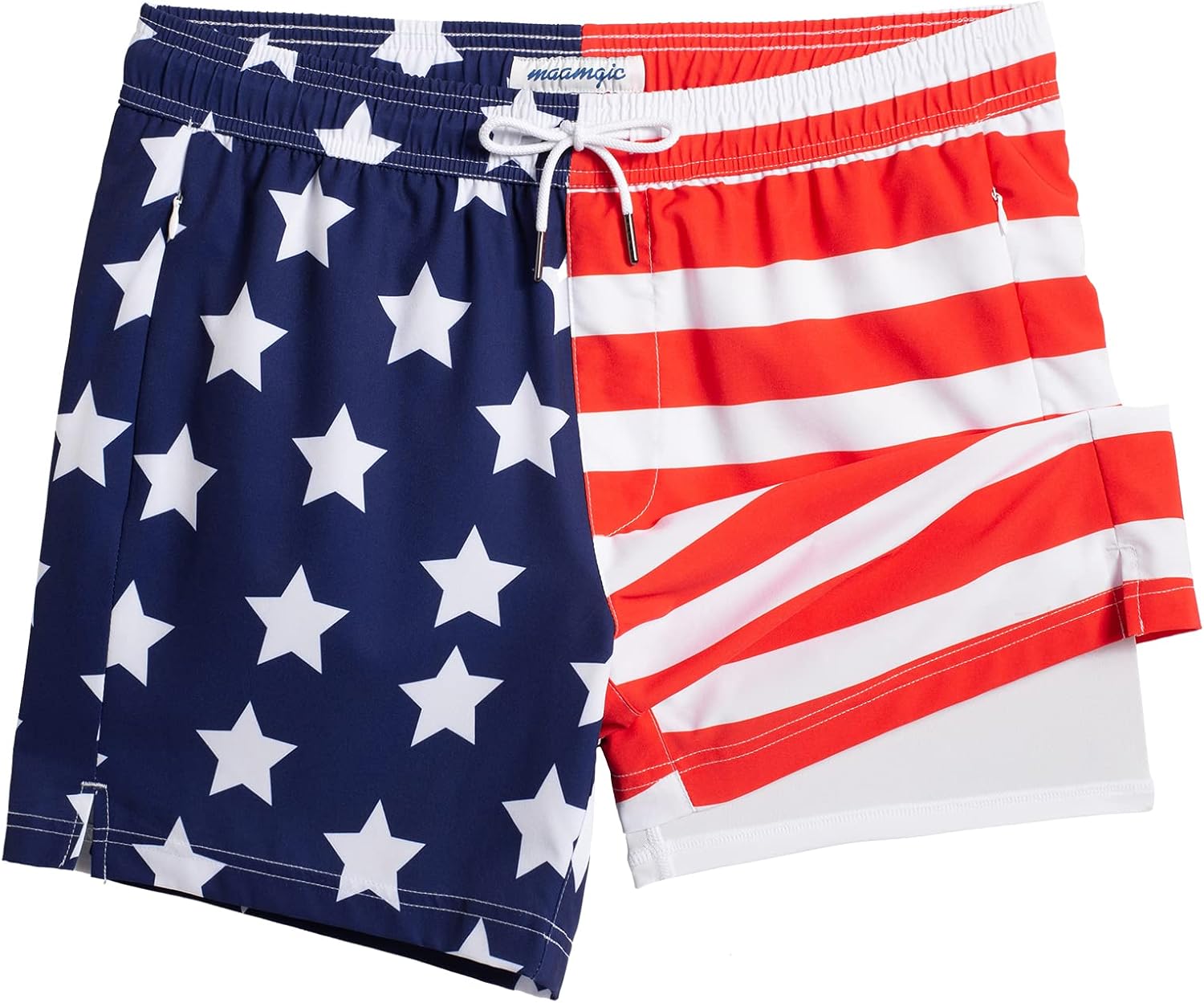 Herren Badehose schnelltrocknend scheuernd Kompressionsfutter Strandshorts mit Reißverschluss - Bild 16 von 53