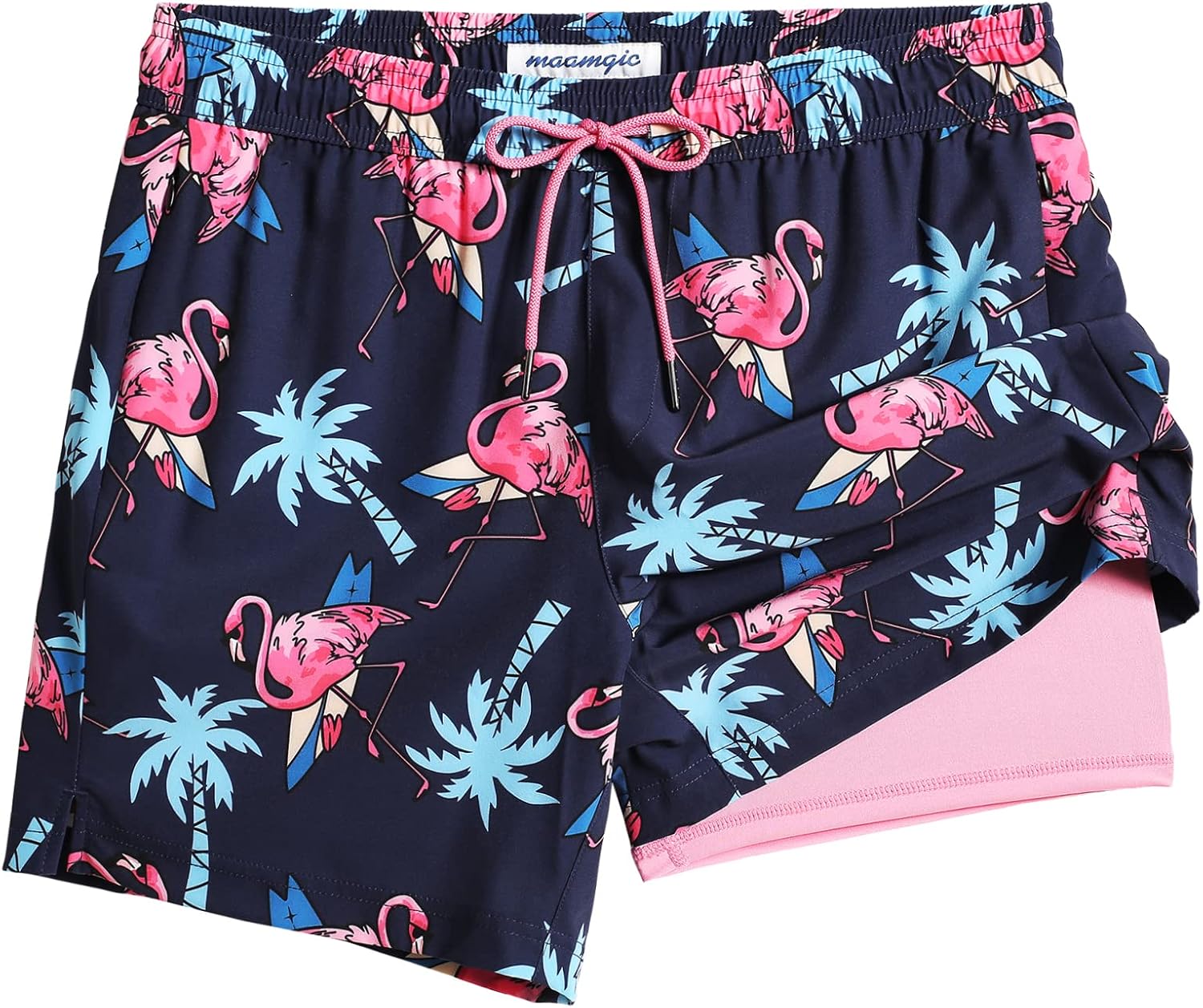 Herren Badehose schnelltrocknend scheuernd Kompressionsfutter Strandshorts mit Reißverschluss - Bild 17 von 53