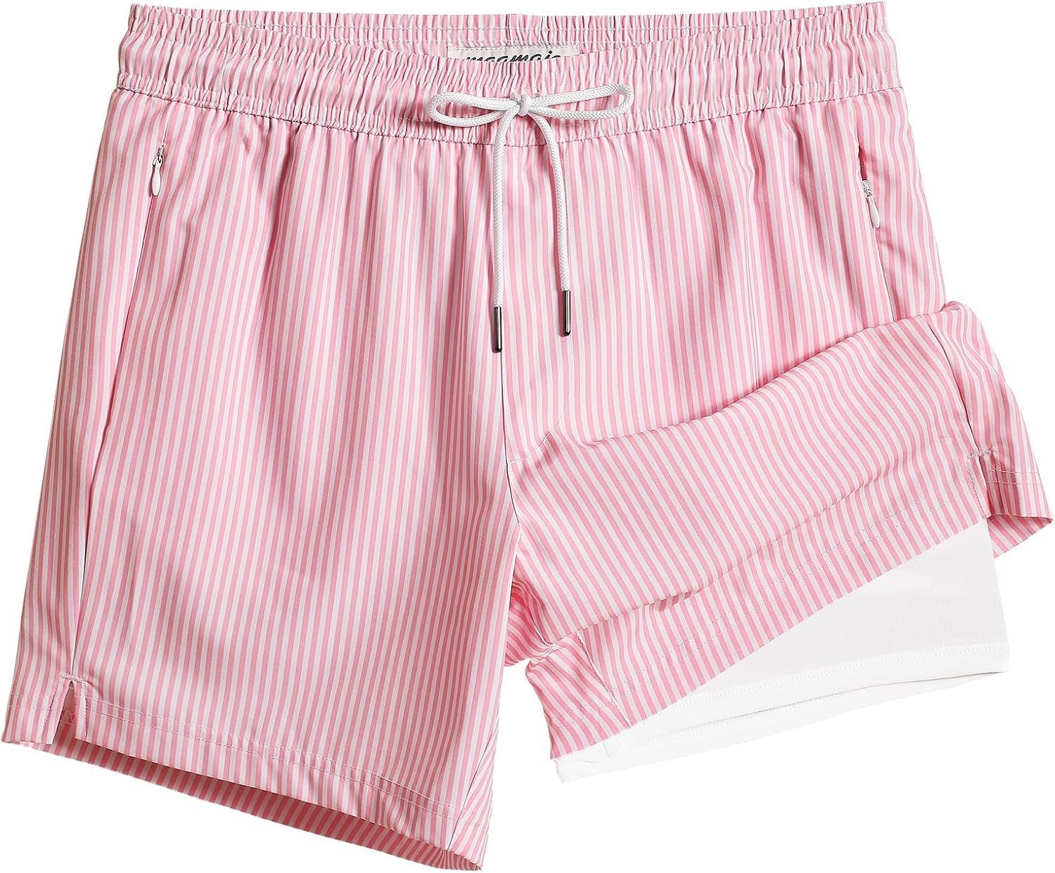 Herren Badehose schnelltrocknend scheuernd Kompressionsfutter Strandshorts mit Reißverschluss - Bild 19 von 53