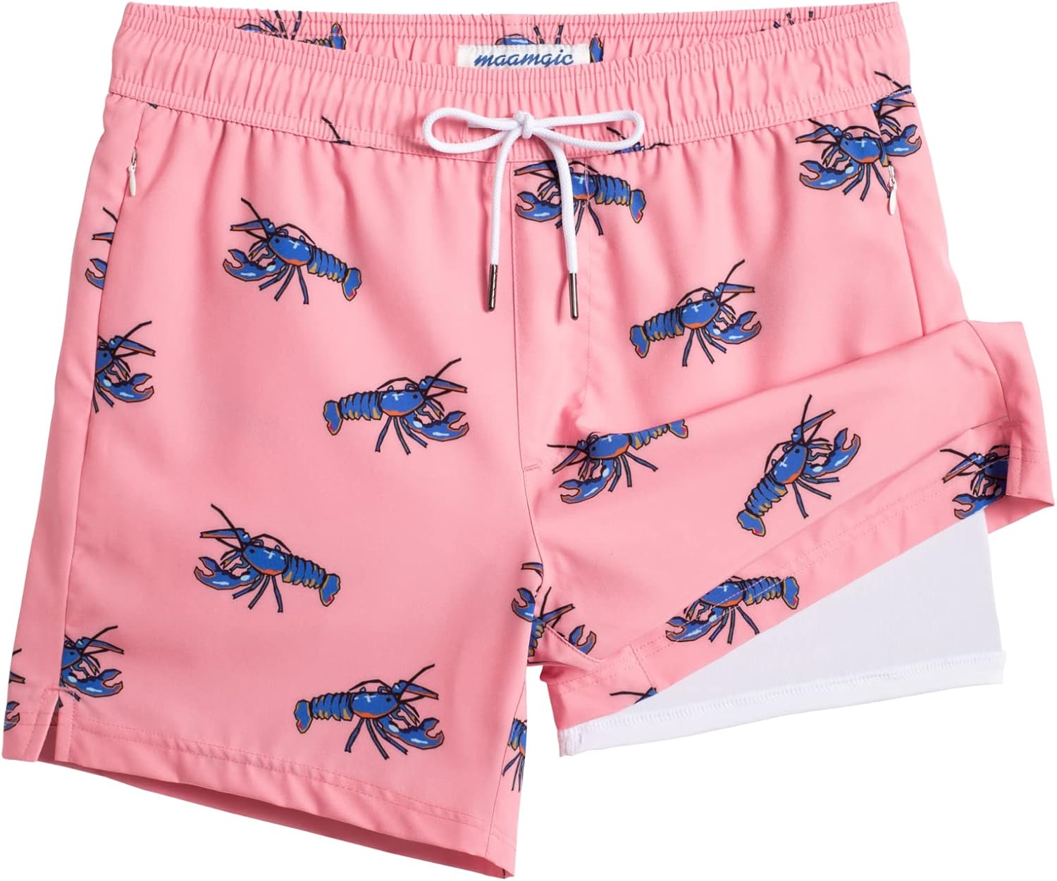 Herren Badehose schnelltrocknend scheuernd Kompressionsfutter Strandshorts mit Reißverschluss - Bild 22 von 53