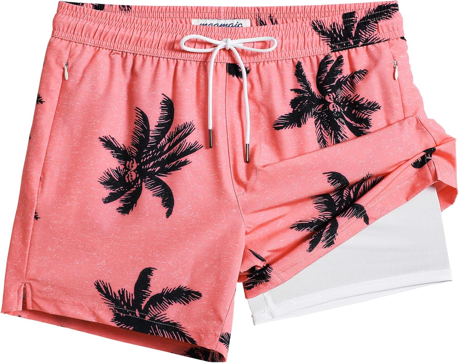 Herren Badehose schnelltrocknend scheuernd Kompressionsfutter Strandshorts mit Reißverschluss - Bild 25 von 53