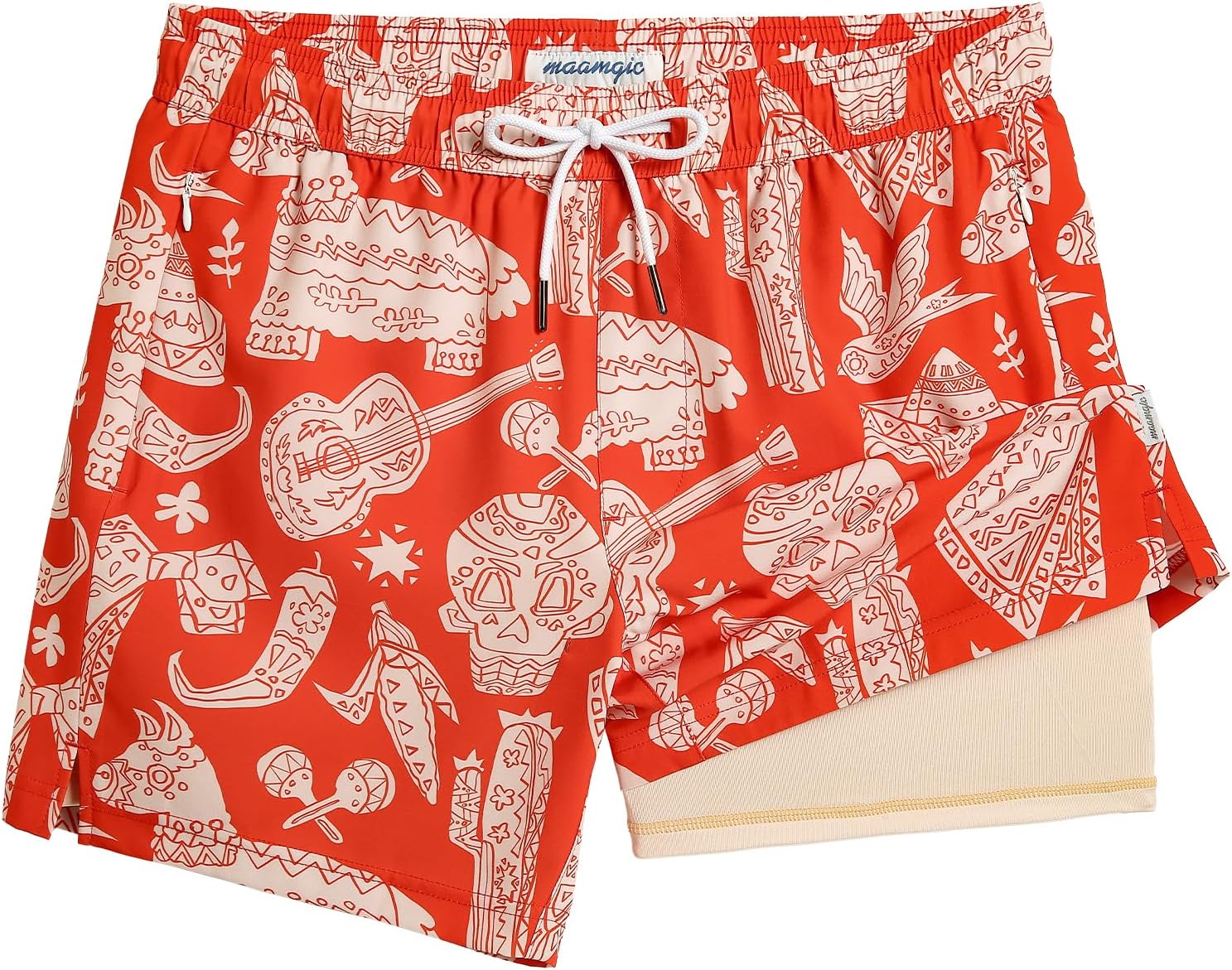 Herren Badehose schnelltrocknend scheuernd Kompressionsfutter Strandshorts mit Reißverschluss - Bild 26 von 53