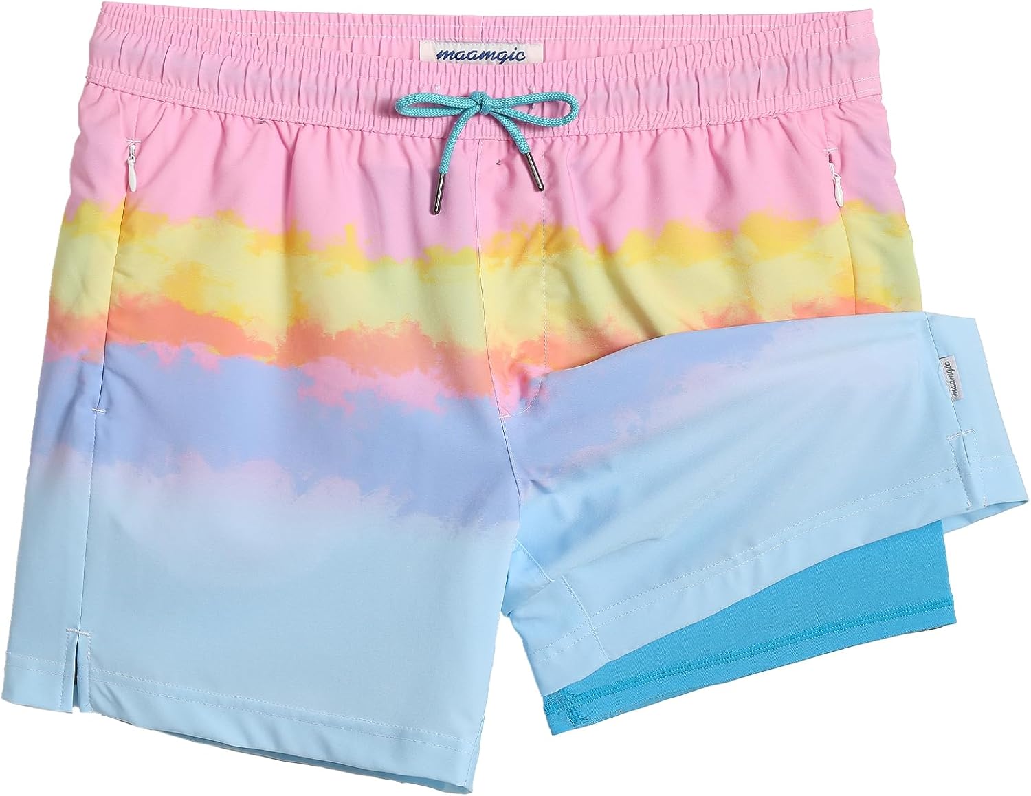 Herren Badehose schnelltrocknend scheuernd Kompressionsfutter Strandshorts mit Reißverschluss - Bild 27 von 53