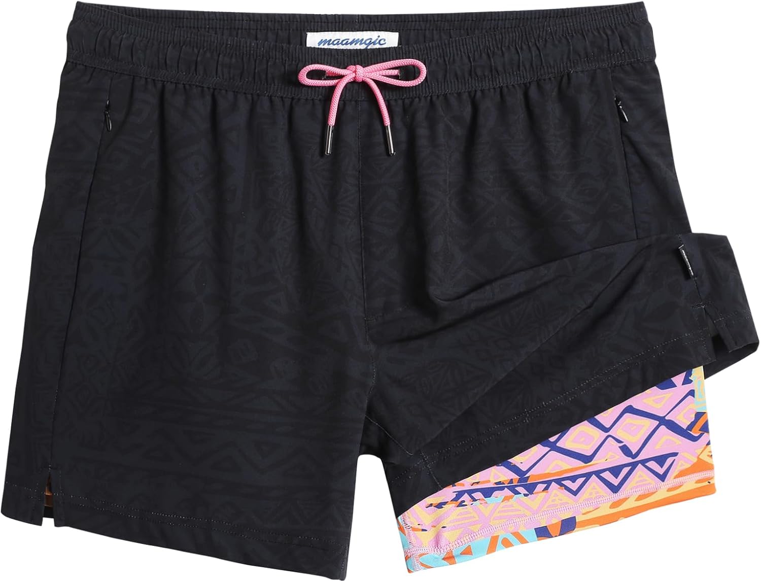 Herren Badehose schnelltrocknend scheuernd Kompressionsfutter Strandshorts mit Reißverschluss - Bild 28 von 53