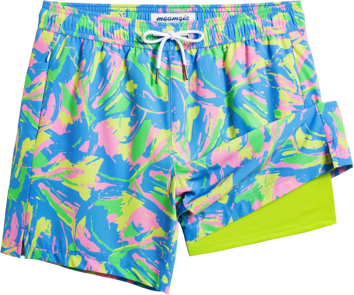 Herren Badehose schnelltrocknend scheuernd Kompressionsfutter Strandshorts mit Reißverschluss - Bild 32 von 53
