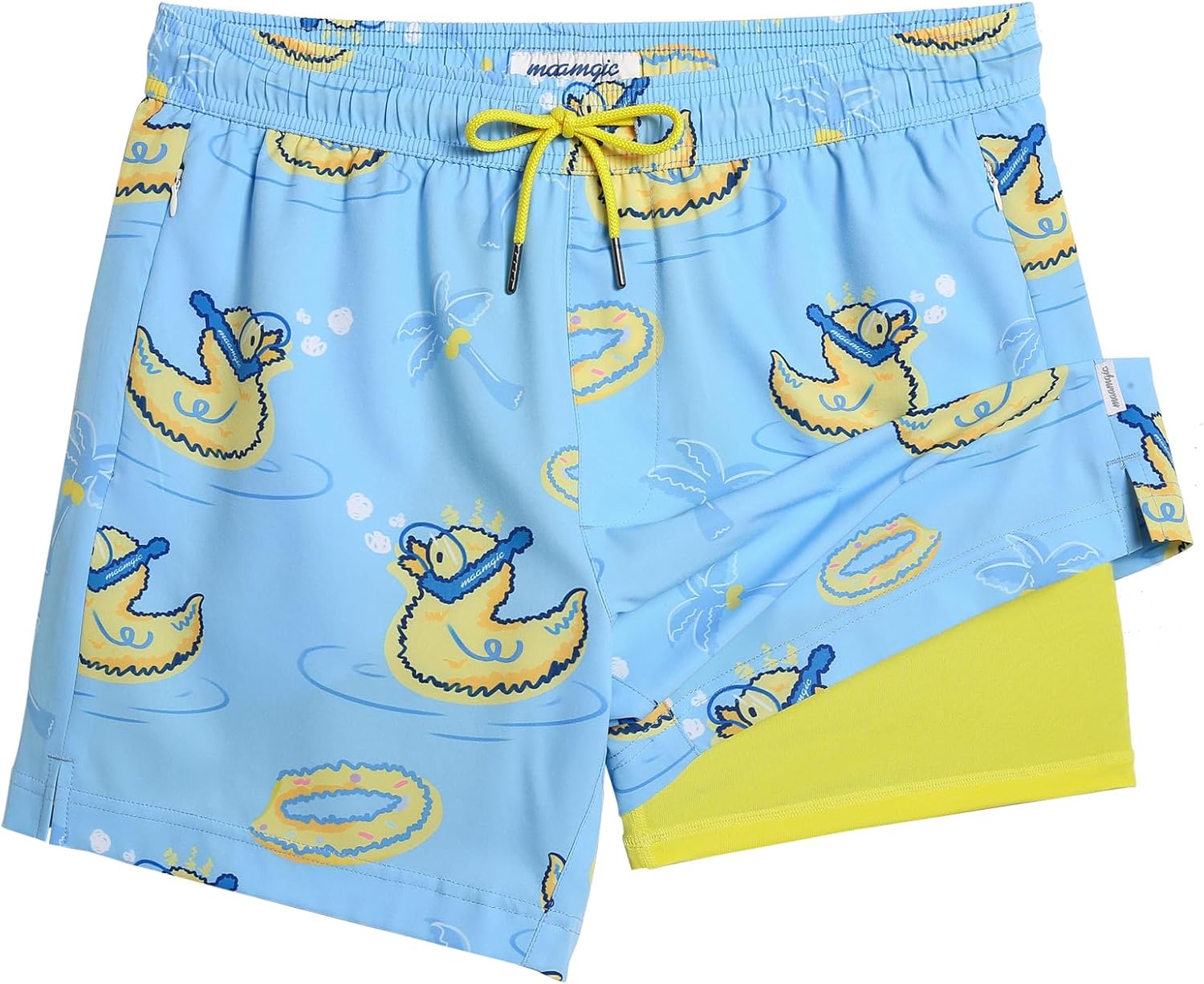 Herren Badehose schnelltrocknend scheuernd Kompressionsfutter Strandshorts mit Reißverschluss - Bild 34 von 53