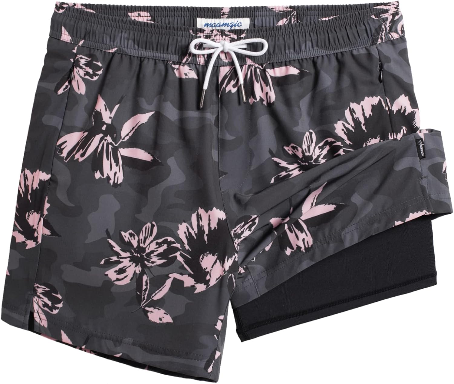 Herren Badehose schnelltrocknend scheuernd Kompressionsfutter Strandshorts mit Reißverschluss - Bild 35 von 53
