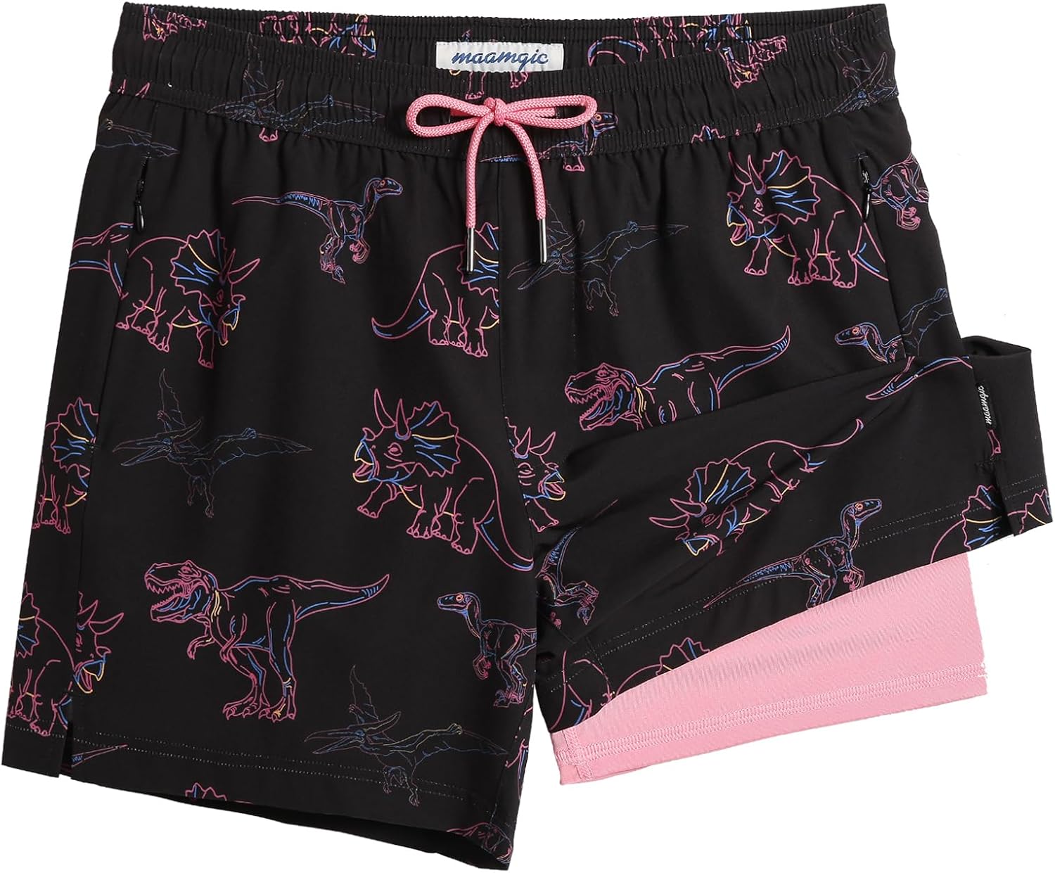 Herren Badehose schnelltrocknend scheuernd Kompressionsfutter Strandshorts mit Reißverschluss - Bild 36 von 53