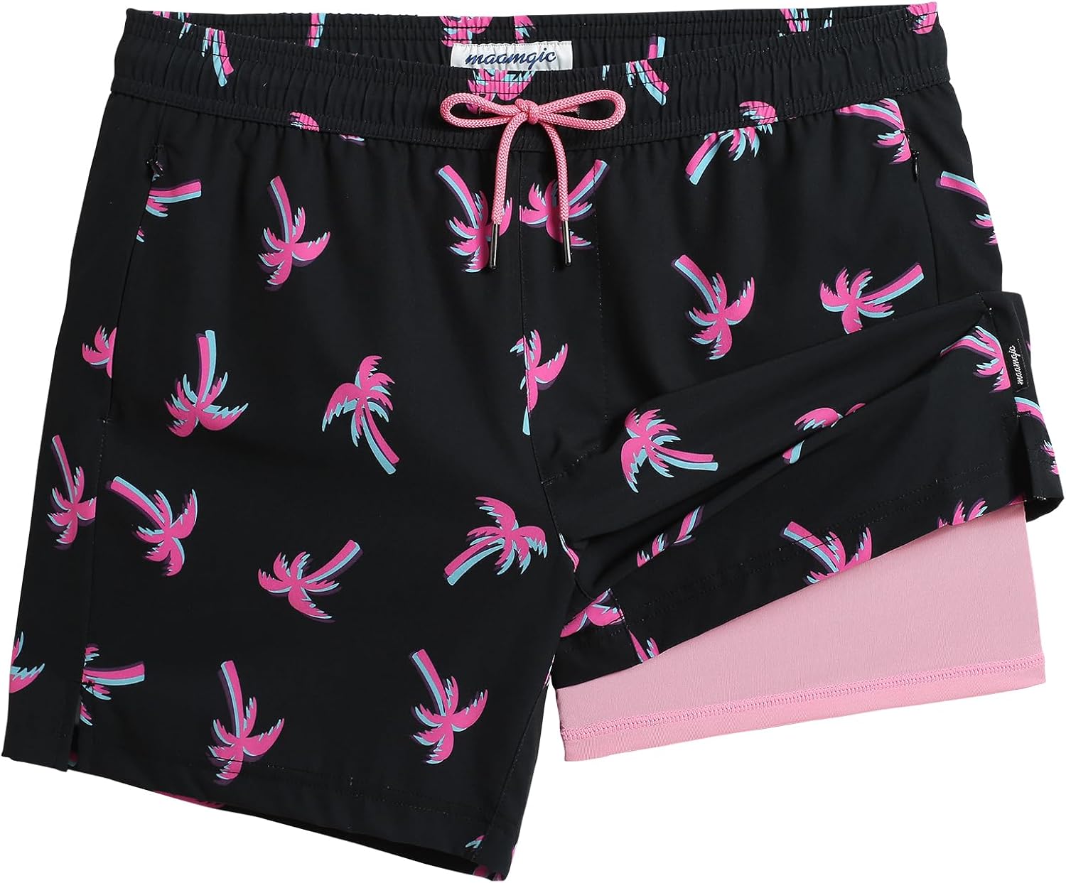 Herren Badehose schnelltrocknend scheuernd Kompressionsfutter Strandshorts mit Reißverschluss - Bild 37 von 53