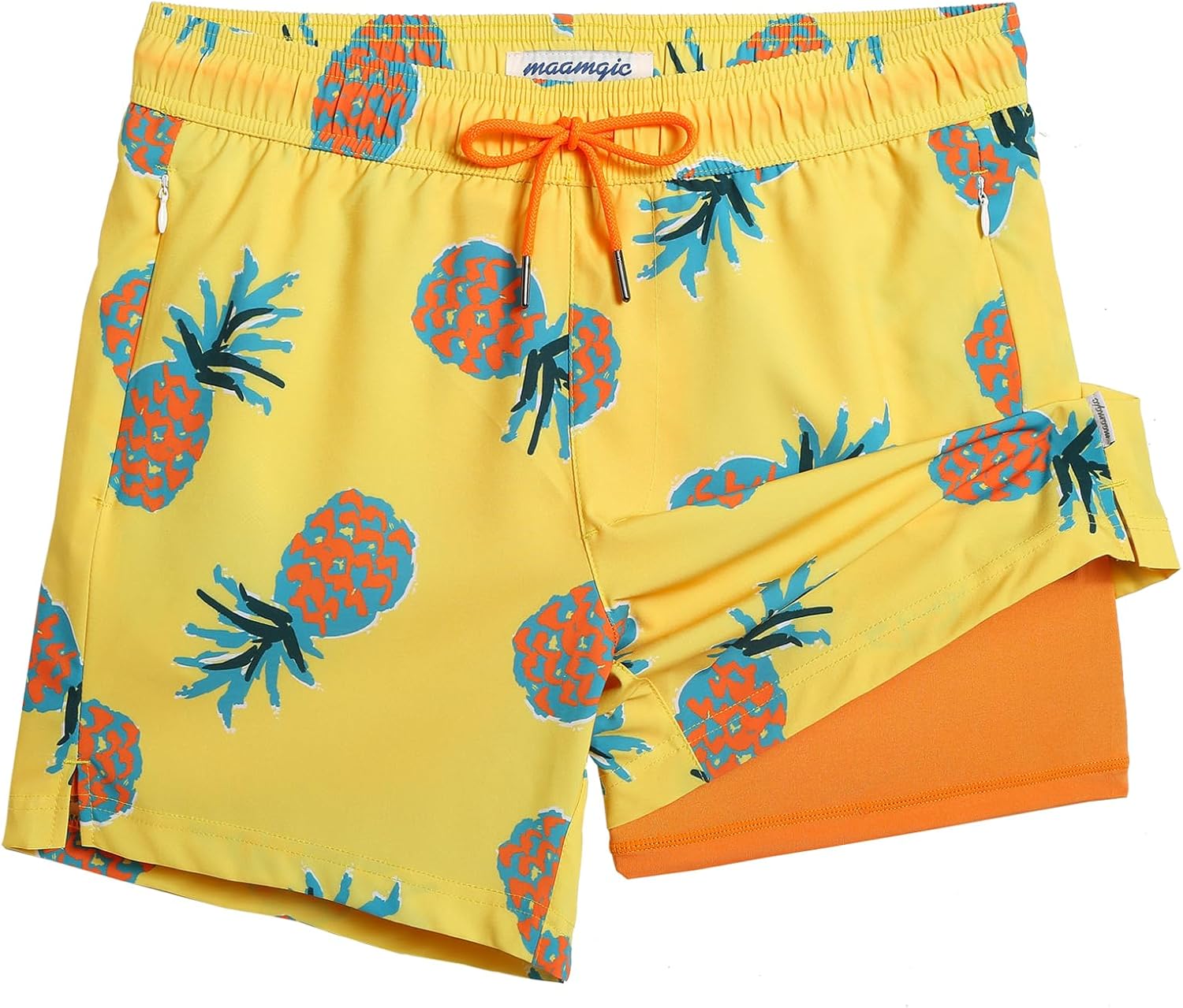 Herren Badehose schnelltrocknend scheuernd Kompressionsfutter Strandshorts mit Reißverschluss - Bild 39 von 53