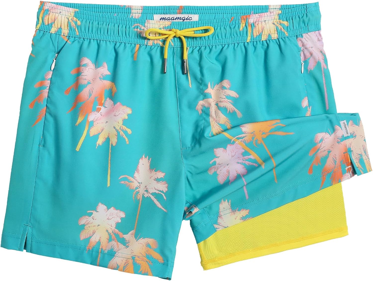Herren Badehose schnelltrocknend scheuernd Kompressionsfutter Strandshorts mit Reißverschluss - Bild 41 von 53