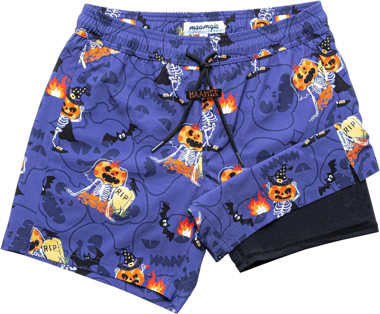 Herren Badehose schnelltrocknend scheuernd Kompressionsfutter Strandshorts mit Reißverschluss - Bild 42 von 53