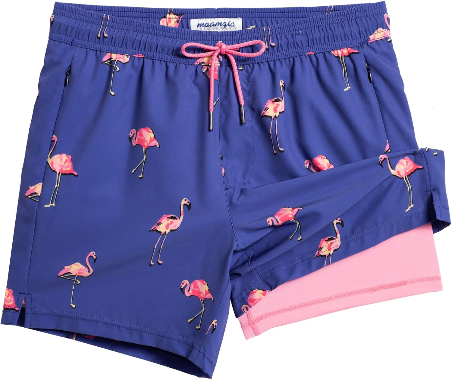 Herren Badehose schnelltrocknend scheuernd Kompressionsfutter Strandshorts mit Reißverschluss - Bild 47 von 53