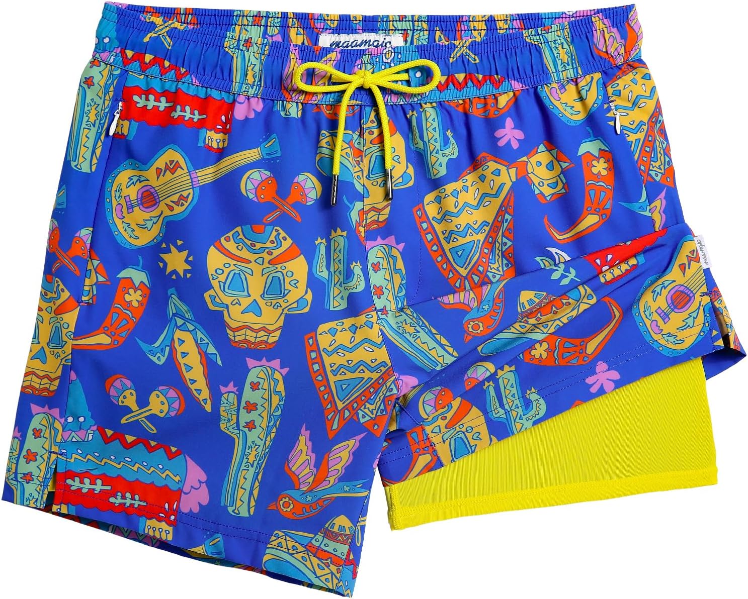Herren Badehose schnelltrocknend scheuernd Kompressionsfutter Strandshorts mit Reißverschluss - Bild 48 von 53