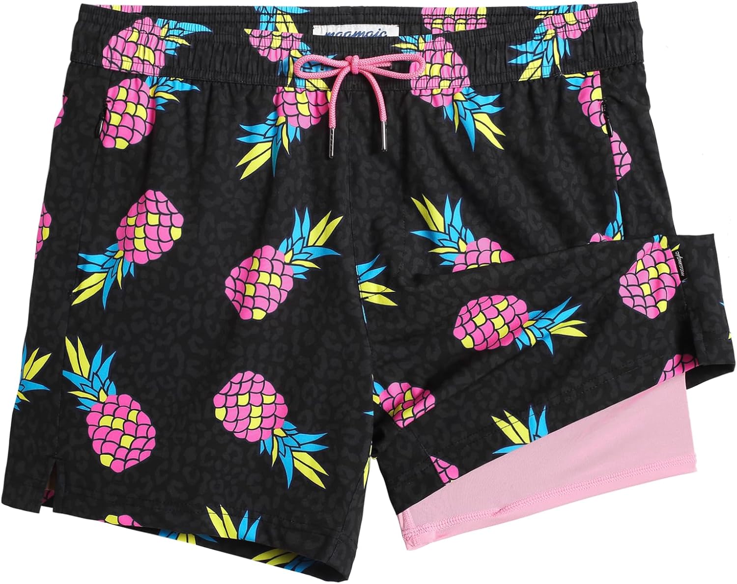 Herren Badehose schnelltrocknend scheuernd Kompressionsfutter Strandshorts mit Reißverschluss - Bild 52 von 53