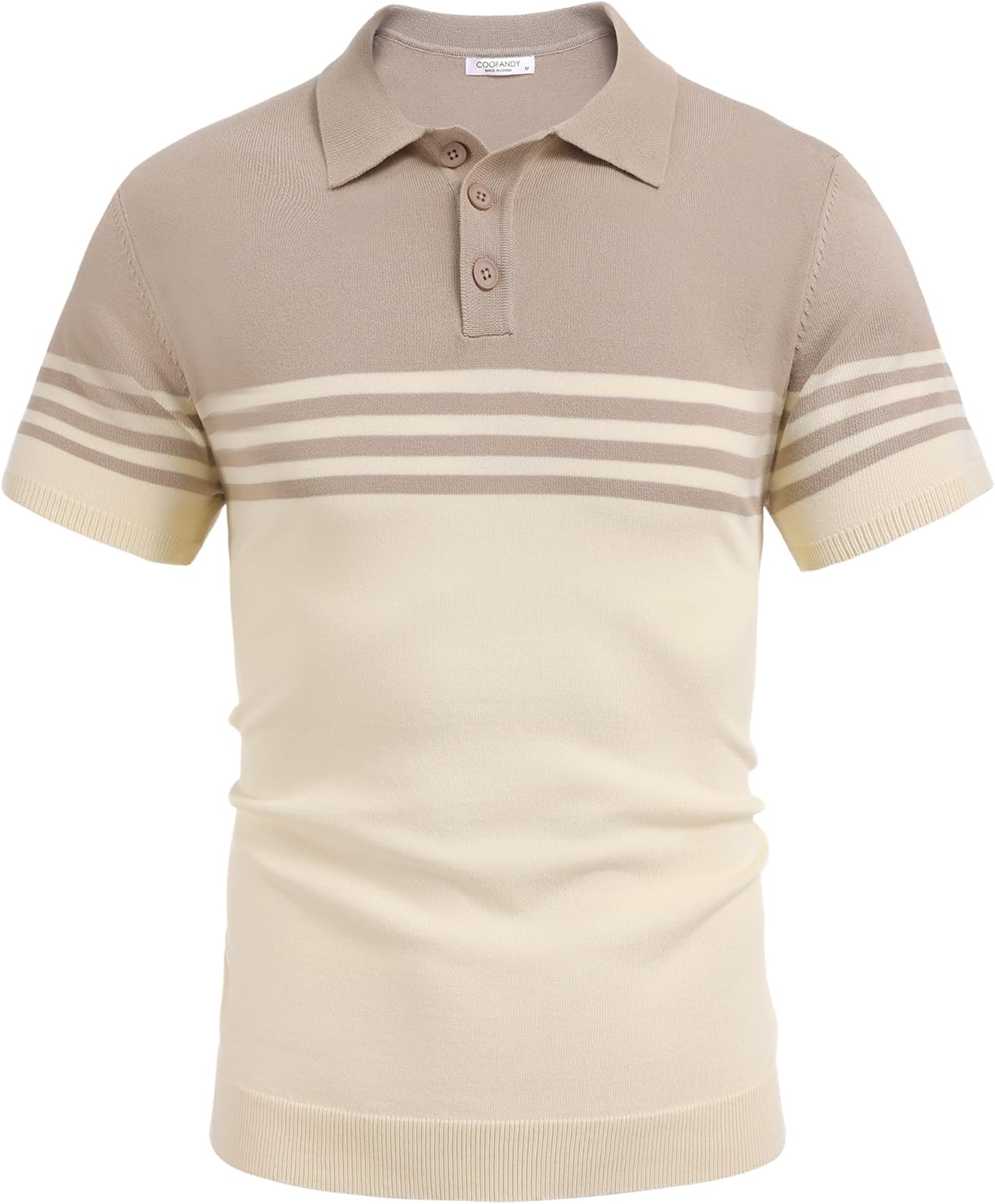 Camisa polo ligera a rayas para hombre - Camiseta de golf informal manga corta con cuello - Imagen 44 de 164