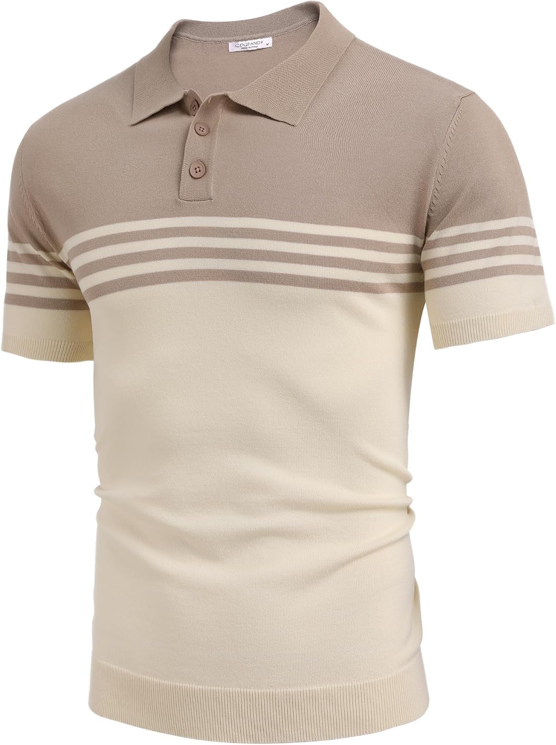 Camisa polo ligera a rayas para hombre - Camiseta de golf informal manga corta con cuello - Imagen 45 de 164