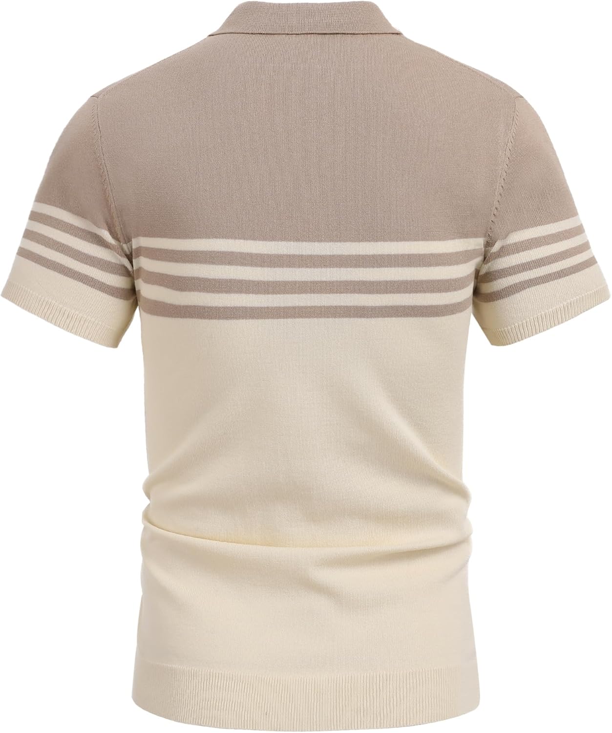 Camisa polo ligera a rayas para hombre - Camiseta de golf informal manga corta con cuello - Imagen 46 de 164