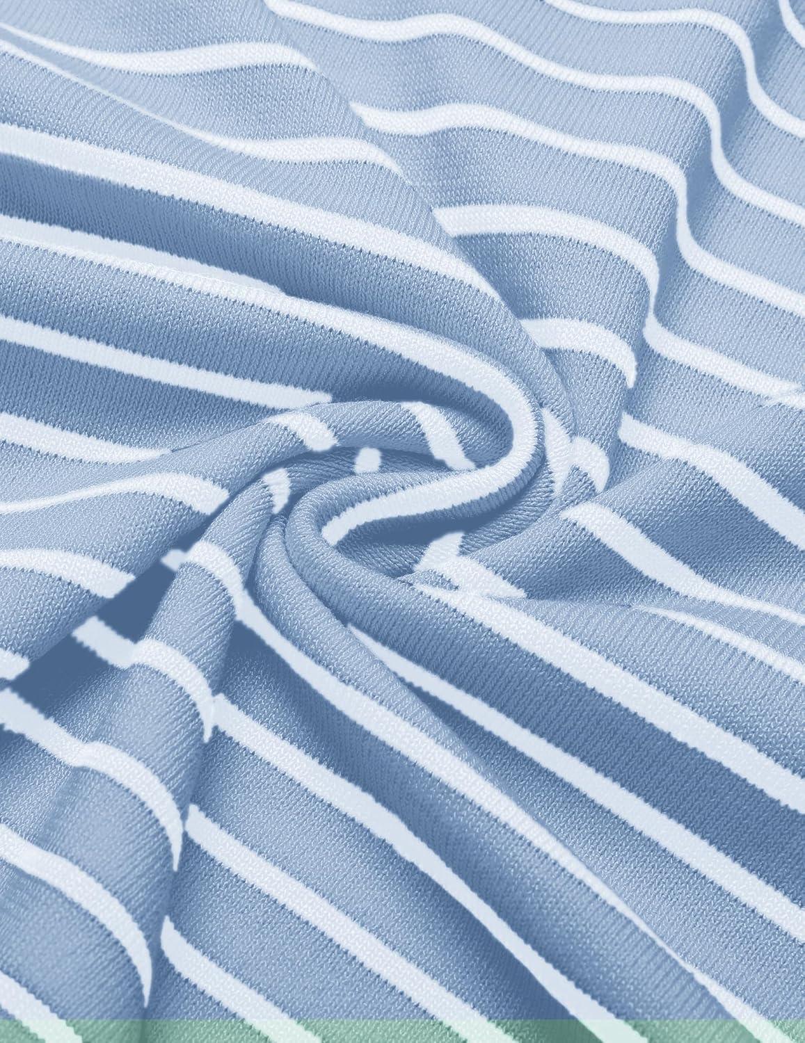 Camisa polo ligera a rayas para hombre - Camiseta de golf informal manga corta con cuello - Imagen 53 de 164