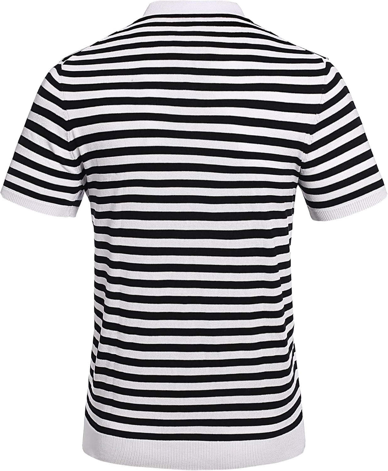 Camisa polo ligera a rayas para hombre - Camiseta de golf informal manga corta con cuello - Imagen 83 de 164